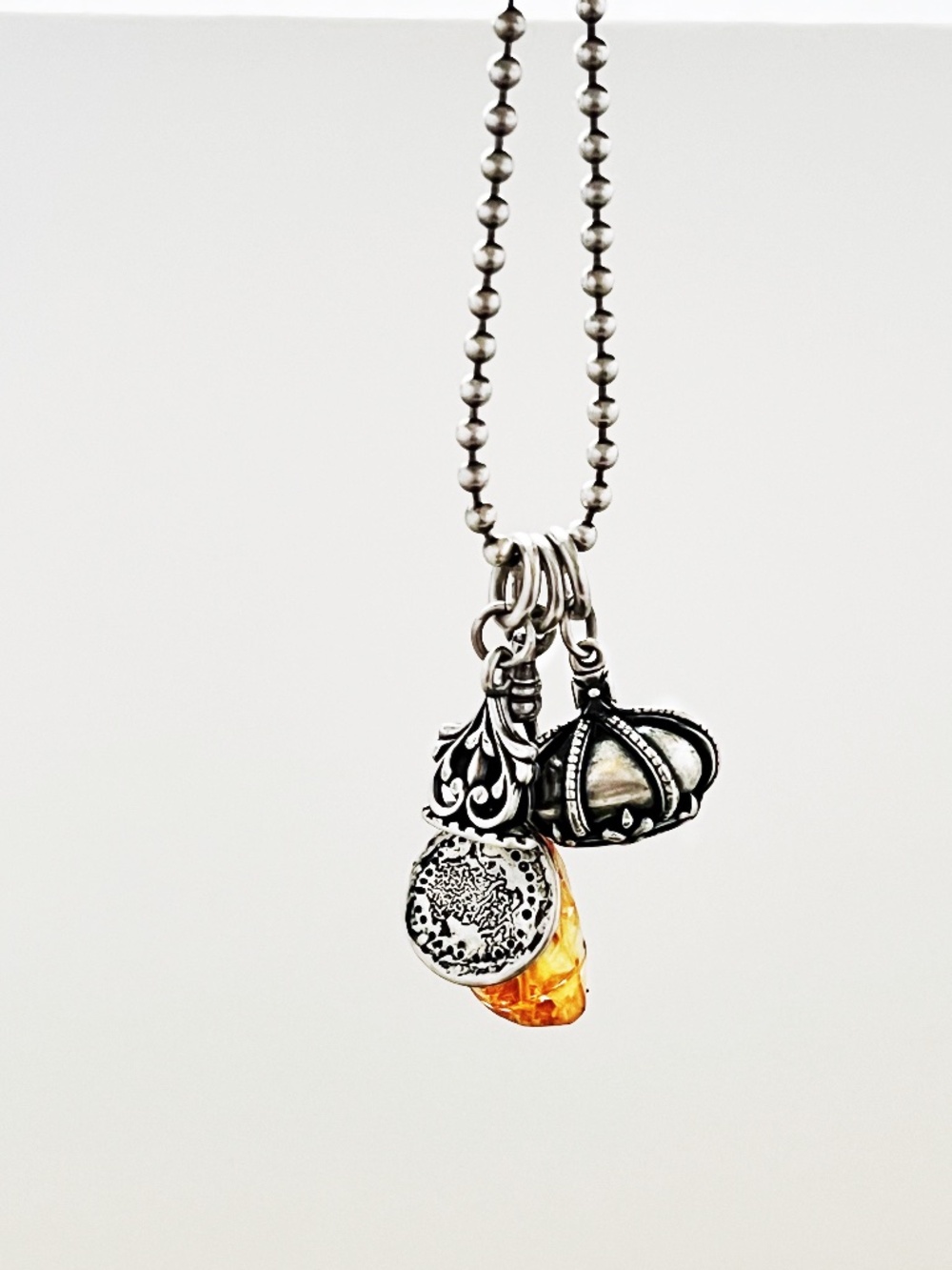 Royal Style Chan Luu Sterling Necklace w Gorgeous Fobs/Pendants- Bring the joy!